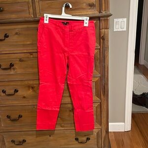 H&M red cropped chino pants